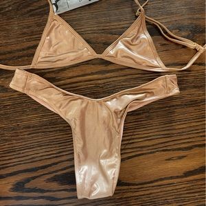 437 Metallic Bikini Set